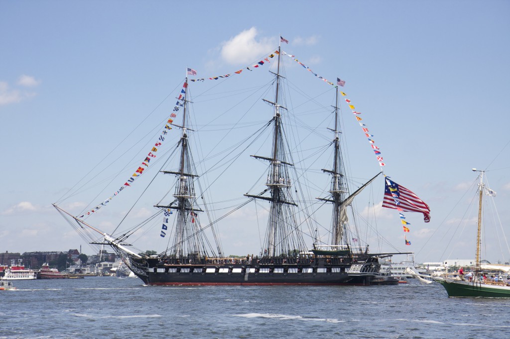 USS Constitution returning