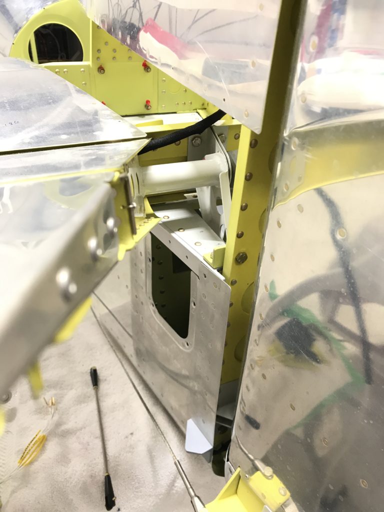 Routing pitch trim wire into the elevator